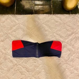 DKNY Colorblock Bandeau Bikini Top